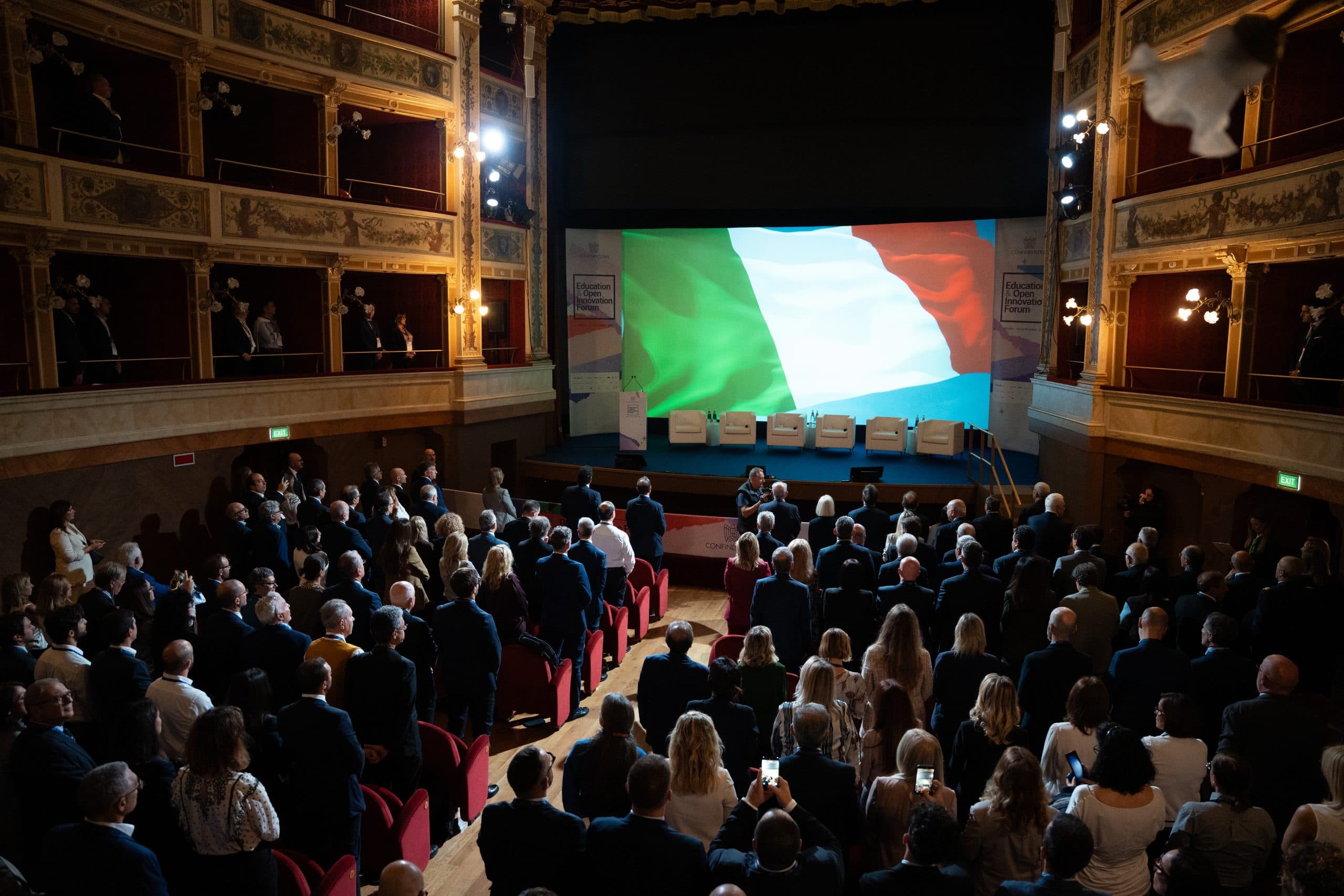 Una panoramica del Teatro Massimo di Ortigia, dove si è tenuto l’Education and Open Innovation Forum organizzato da Confindustria